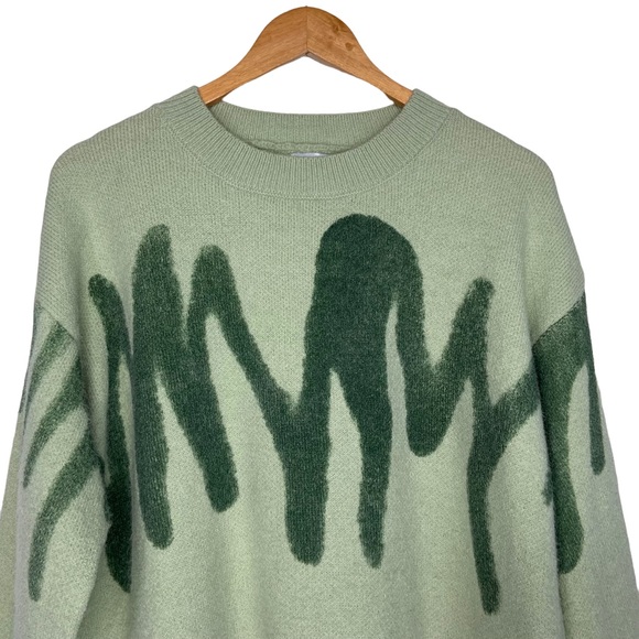Princess Polly Womens Katie Oversized Sweater Sz S/M Green Crew Neck - Picture 6 of 9